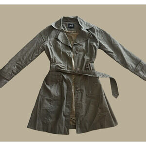 DOLCE & GABBANA D&G Trench Coat Jacket w/ Belt, Army Green| Women's Size: XL